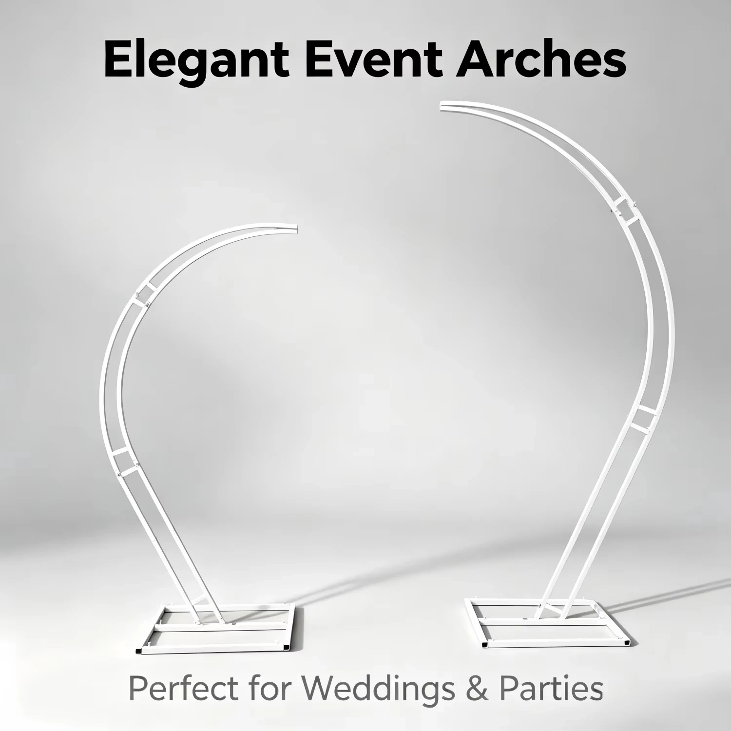 2 Stück weiße Ramhorn-Hochzeitsbögen, maßgefertigter Bühnendekorations-Hintergrundrahmen, Hochzeits- und Eventdekoration Zubehör – Detail 6
