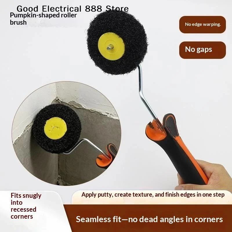 【G】Shed-Resistant Corner Drywall Mud Roller Multi-functional Wall Covering Roller Paint Brush Durable Corner Paint Roller