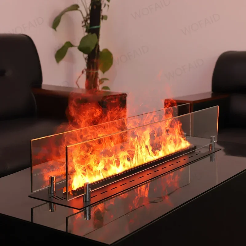 3D Atomized Fireplace With Colorful Steam Flame ECO Decorative Customized Mist Intelligent Indoor Electric Water Vapor Fireplace