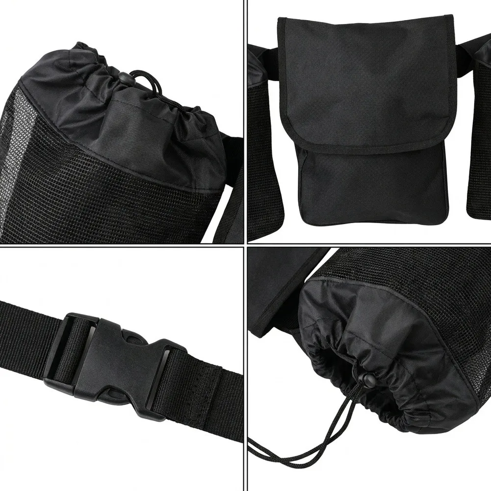 Adjustable Foraging Waist Bag for Outdoor Cooking Seasoning Organization Lightweight Polyester 30x25cm Hands-Free Carry Pouch