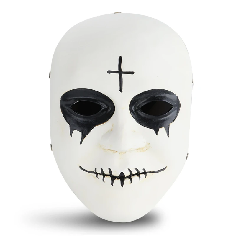 Resin The Purge Cross Mask Movie Themed Collection Anarchy James DeMonaco Halloween Masquerade Cosplay Fancy Dress Costume