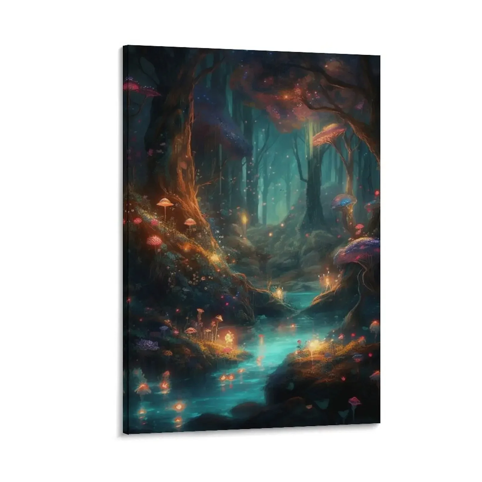 

Enchanted Forest: A Magical and Mystical Wonderland Canvas Painting aesthetic room decoration art mural