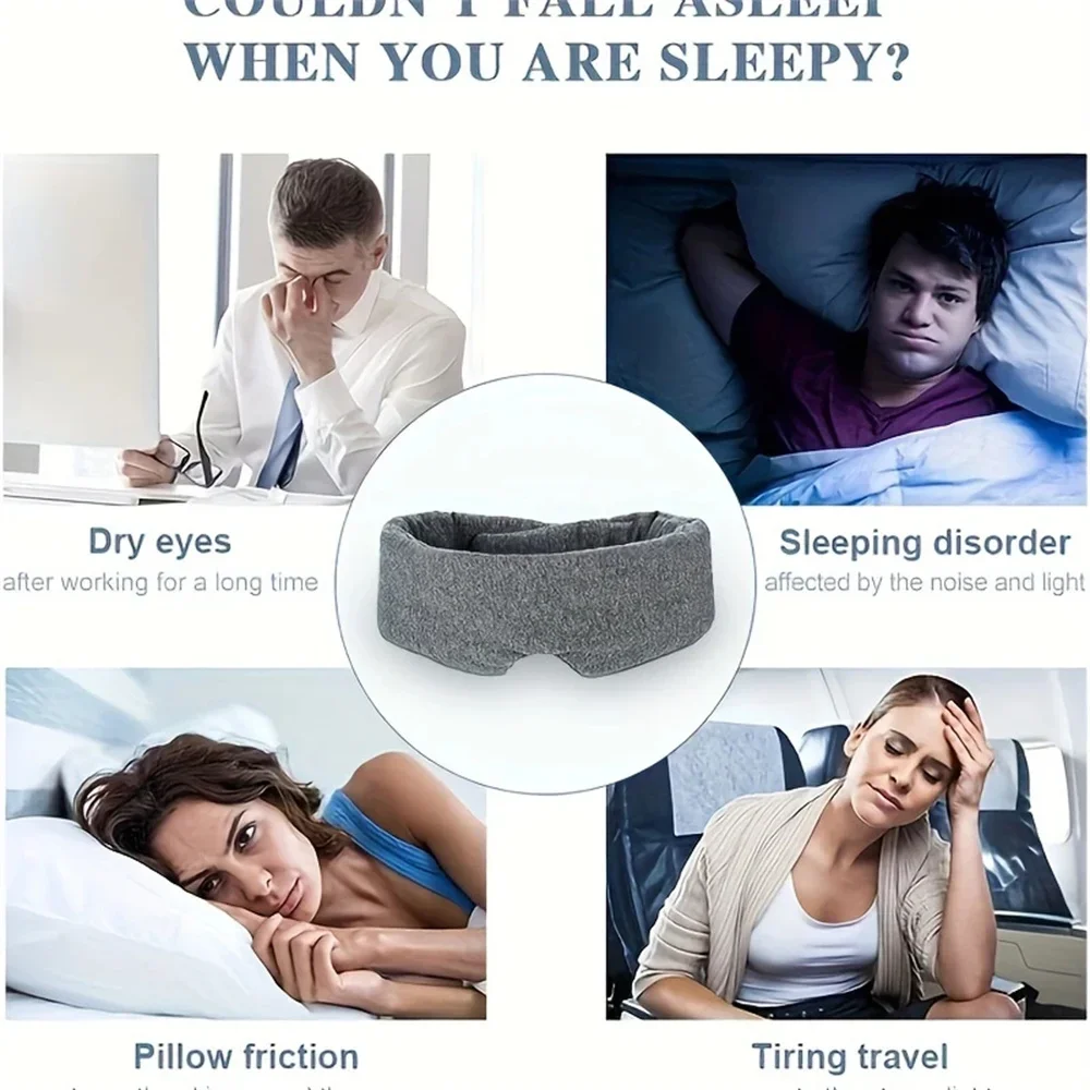 1 maschera per dormire, traspirante e che riduce la pressione, morbida maschera da viaggio portatile, pausa pranzo, copertura per gli occhi