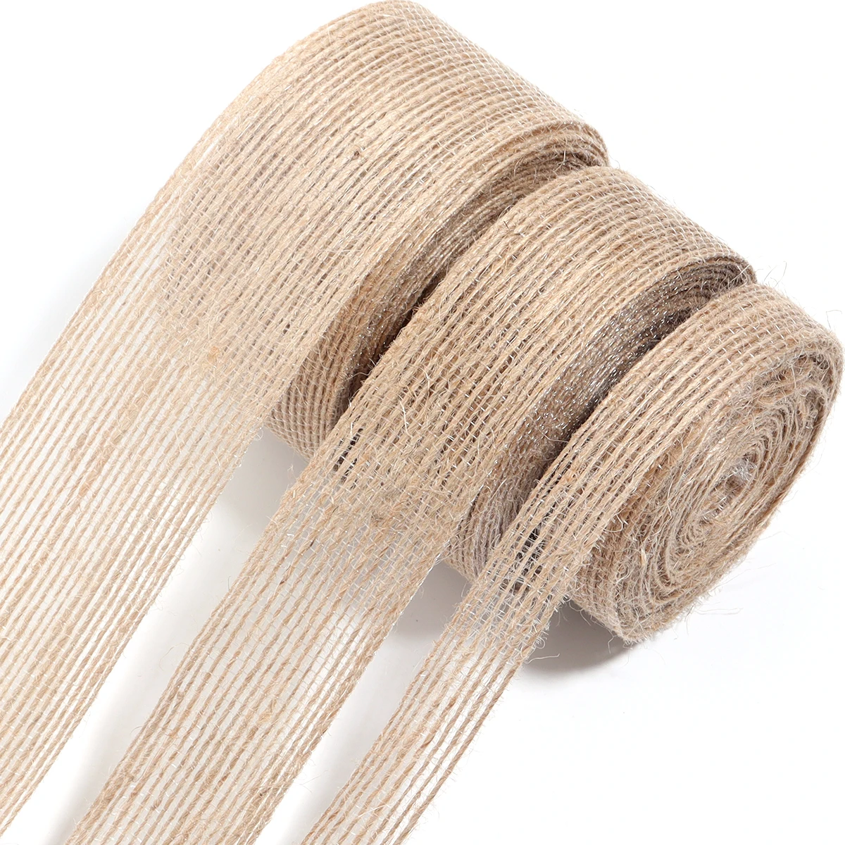 1-10 Meter 1cm-4cm Natural Vintage Jute Burlap Ribbon For Weddings Belt Strap Floristry Party Christmas Decoration DIY Gift Pack