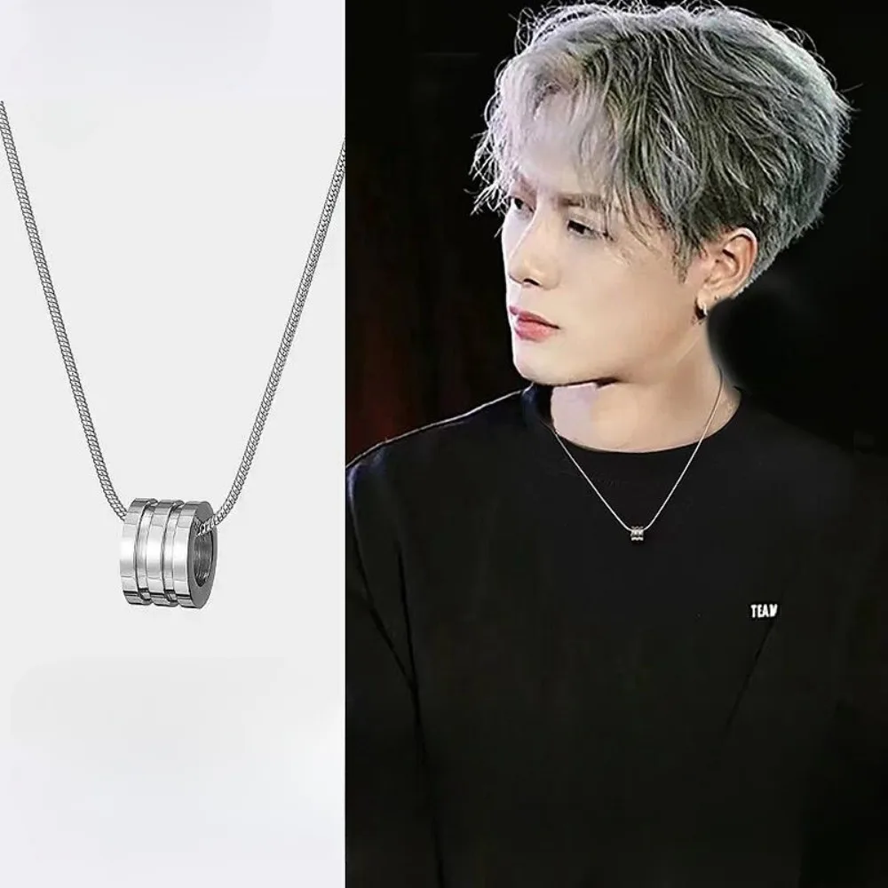 العصرية الرقبة مجوهرات الرجال دائرة بسيطة قلادة خمر الفولاذ المقاوم للصدأ مجوهرات الترقوة سلسلة قلادة للرجل تشوكير