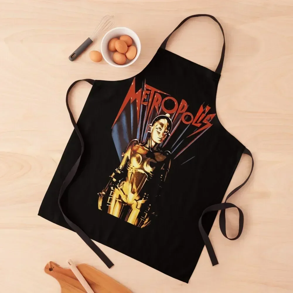 

METROPOLIS Apron carpenter For Hairdresser New year's Kitchen Kawaii Accessories Apron