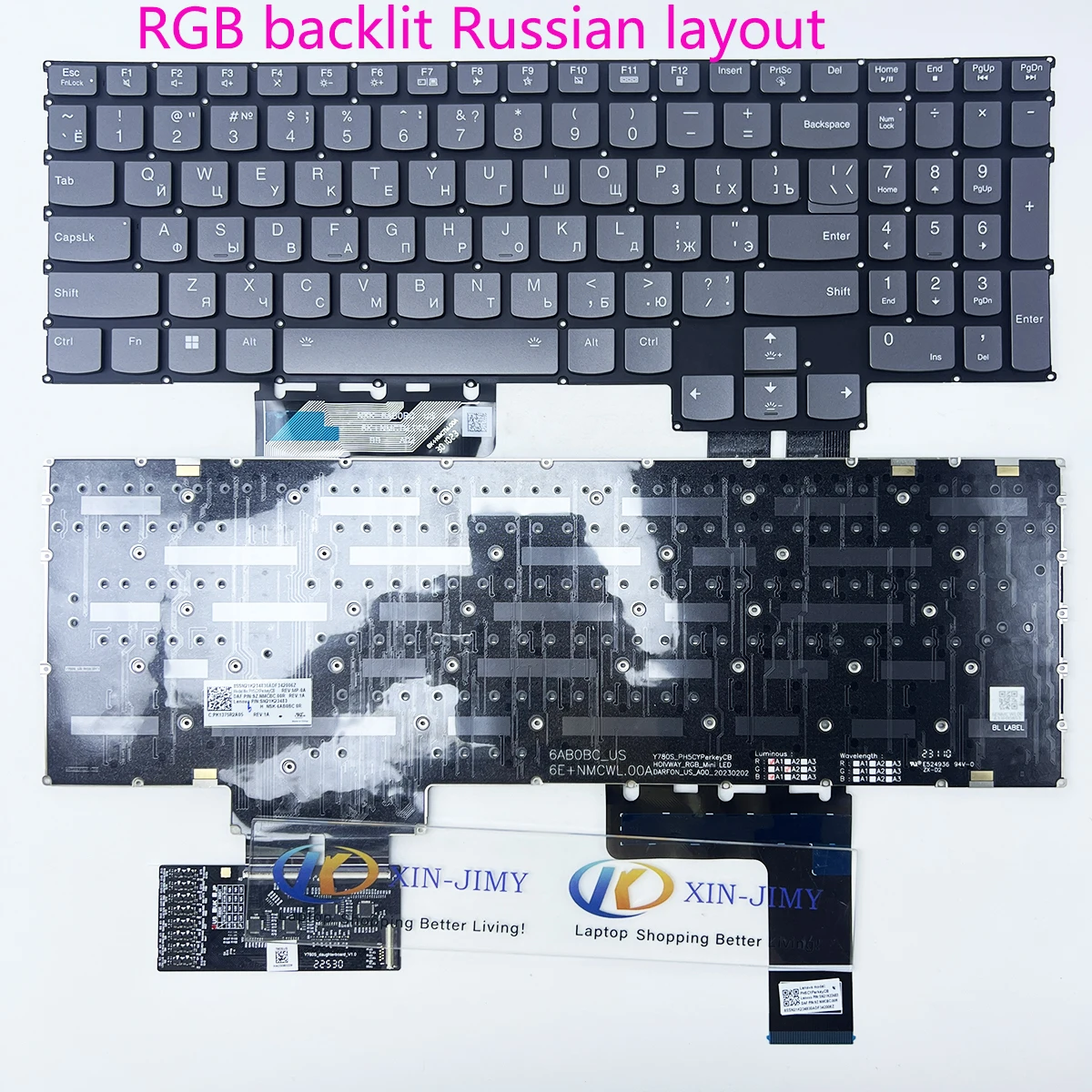 

Клавиатура для Lenovo Legion S7 16IAH7 16ARHA7 Y9000X R9000X 2022 с RGB-подсветкой, русская раскладка