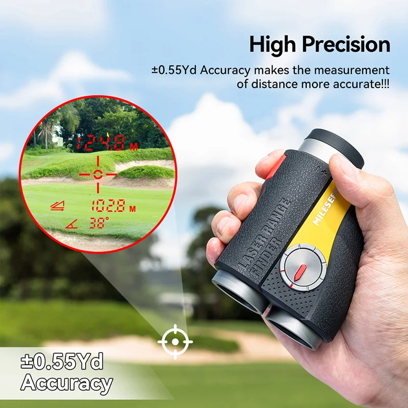 MILESEEY PFS2 600m OLED Vibration Golf Rangefinder Laser Range Finder Innovative Slope Switch Premium Golf Rangefinder