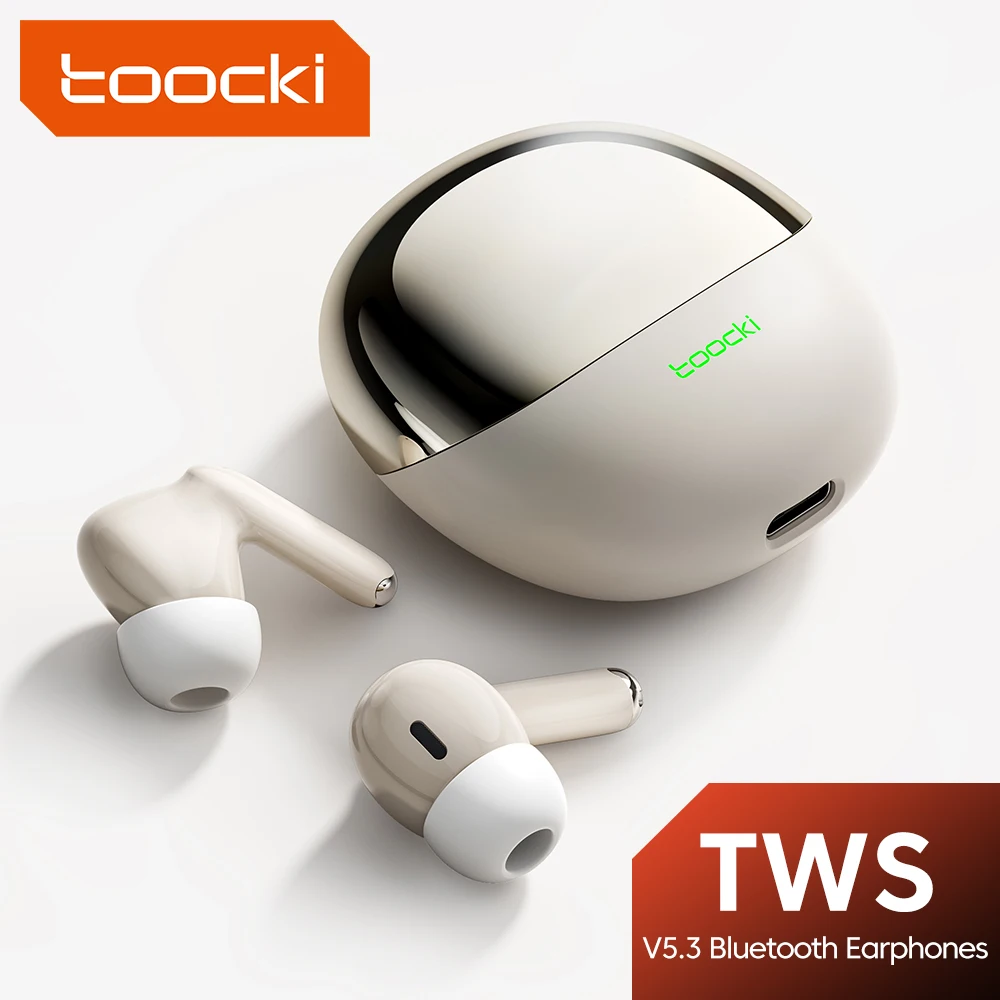 Toocki-Écouteurs intra-auriculaires sans fil Bluetooth 5.3 TWS, écouteurs 3D Hifi stéréo avec microphone, jeux de sport, ensembles de sauna