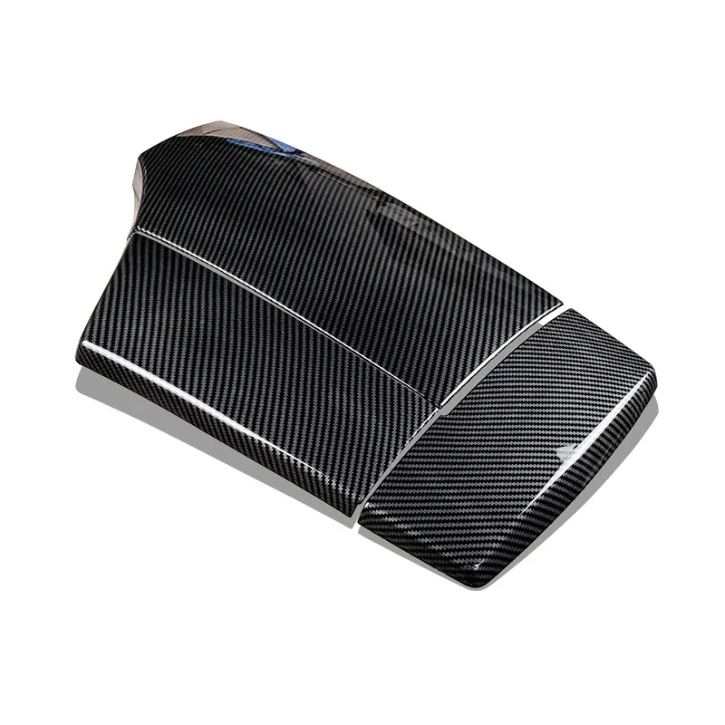 

For BMW 5 Series E60 Car Armrest Latch Cover Carbon Fiber Center Console Arm Rest Storage Box Lid Cover Black