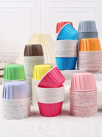 50pcs Large Size Paper for Cupcakes Muffin Cupcake Paper Cups Baking Cupcakes Paper or Wedding Party Oilproof Cake Wrapper