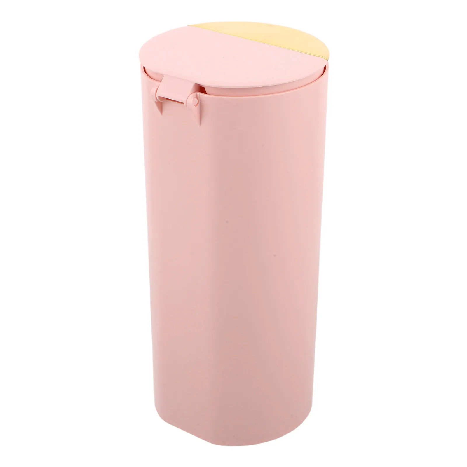 

Makeup Brush Holder Pink Auto Lift Brush Cup Vanity Organizer Dustproof Cover Desktop Storage Pot Makeup Organizer
