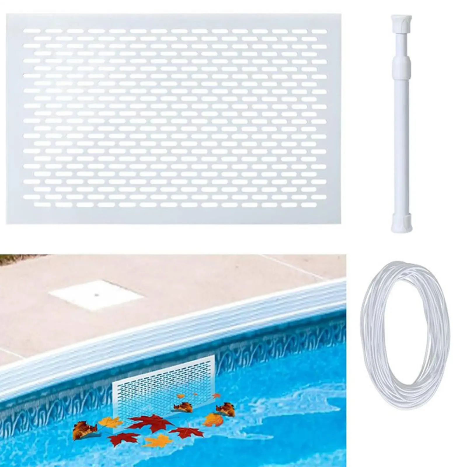 Pool Skimmer Foliage Net Saves Time & Effort Adjustable Skimmer Guard Kit Pool Debris Barrier Screen Easy Installation view 4