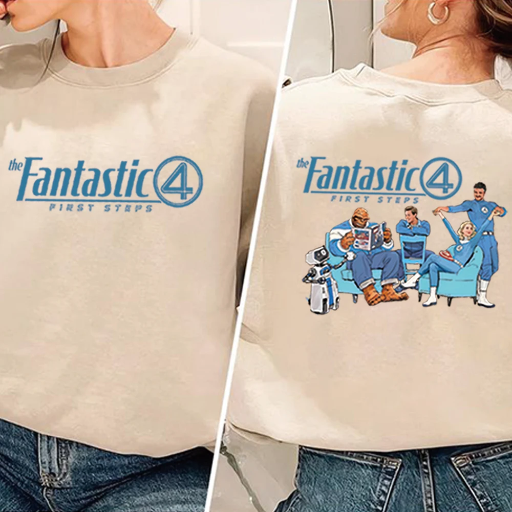 

Винтажный свитшот в стиле кино, фантастическая двусторонняя рубашка «Четыре первых ступеней», модный пуловер с длинными рукавами, повседневные толстовки в стиле ретро