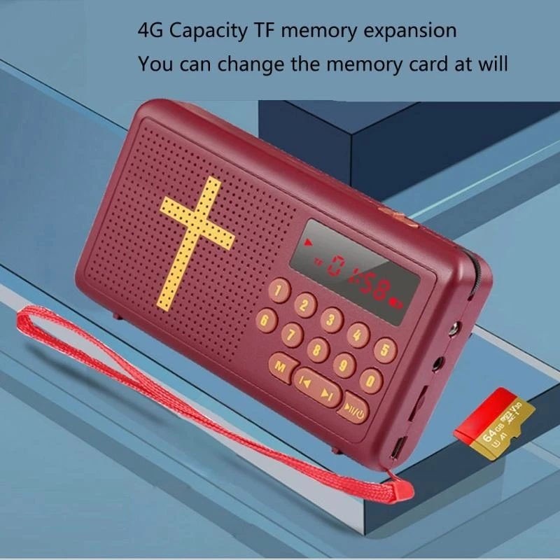 Rechargeable Bible Talking King For James Version Bible Audios Player Old & New Test USB Charging Cable 20 Hz 20 KHZ