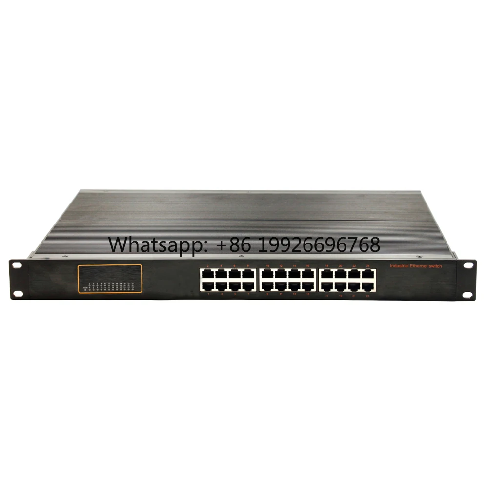 Non-Network Managed Industrial-Grade Switch, 24 100M Electrical Ports, 9-Inch 1U Rack, Single Power Supply - AC/DC 110V-240V