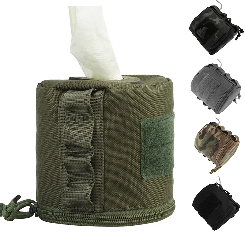 Tactical Portable Toilet Roll Paper Bag Molle Pouch Hiking Tissue Paper Holder Outdoor Hiking Tool Bags