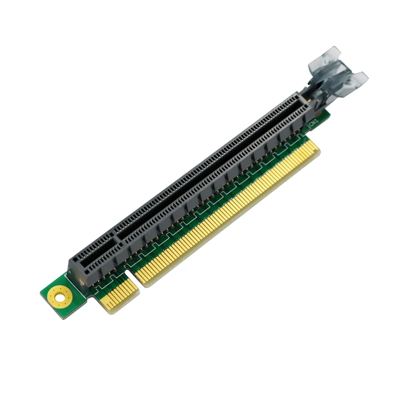 PCIE 16X Riser Card Adapter PCI Express 3.0 PCI-E to PCI-E 16X Slot Converter 90 Degree Connectors for 1U 2U Server Case Chassis