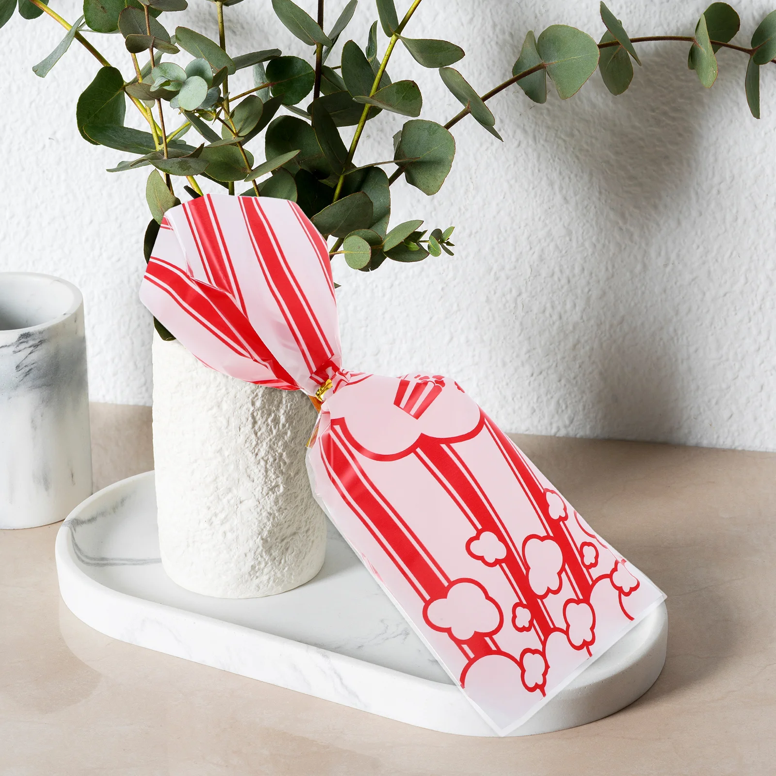 100 قطعة حقيبة هدايا صغيرة أكياس الفشار الميكروويف السائبة علاج الخدمات الفردية المعجنات الصغيرة