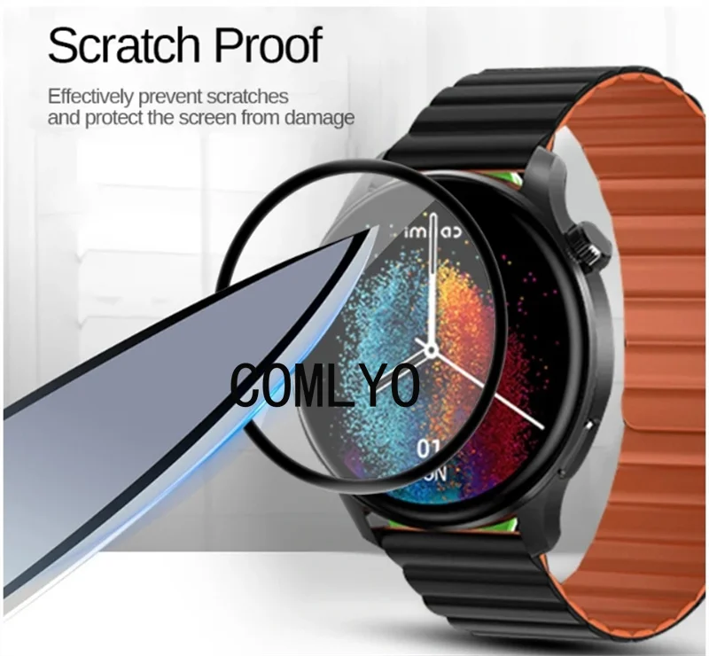 5PCS Pack For IMIKI KW66 Pro Screen Protector Protective Smart watch Full Cover 3D Film Curved Soft Films