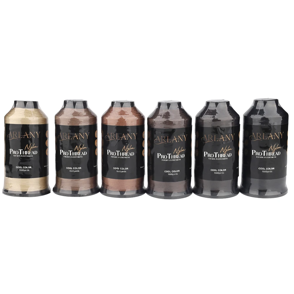 

ARLANY Nylon Bonded Thread 1500 Yards Handle Weaving Thread for Sewing Weft Extension Wig Making Threads Weft Extension Tool