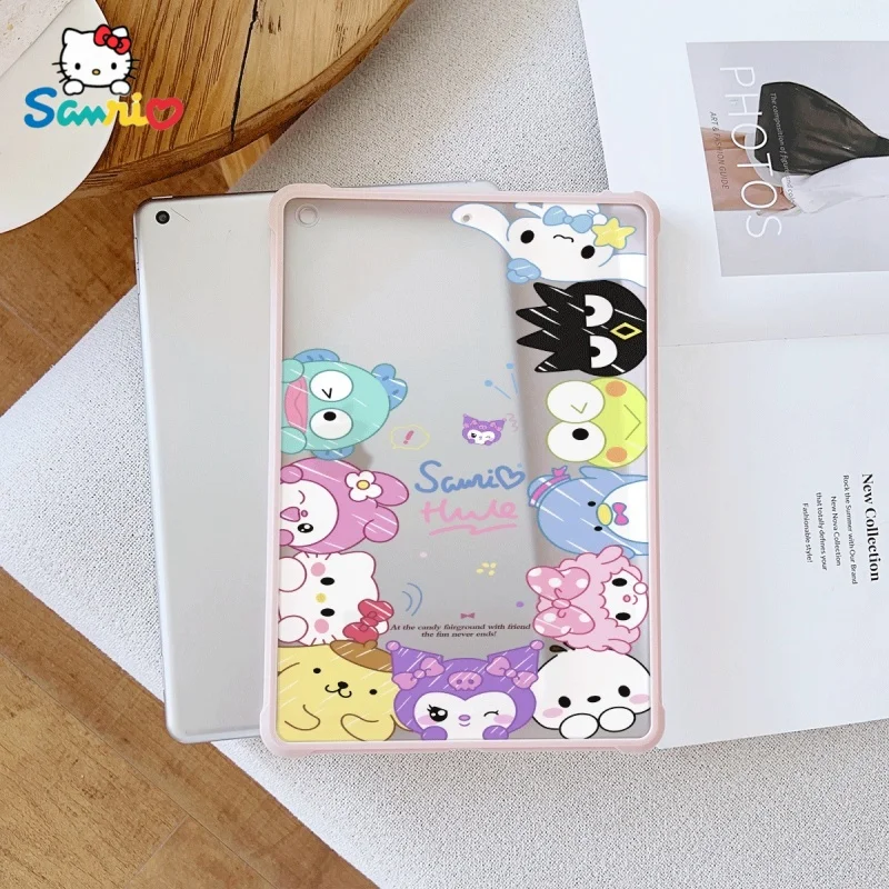 

Sanrio pattern Pink iPad Transparent Drop Case, suitable for iPad Pro 2022/2024, iPad Air 3/5, iPad Mini 6, iPad 6/10