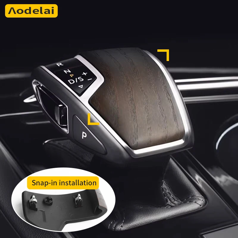 

Car wood grain Gear Shift Knob Head Cover Shift Lever Handle Gearbox Stick For VW Touareg 2019-2026 Auto Accessories