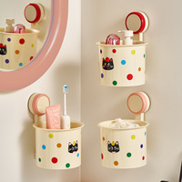 Cosmetic Storage Box, Toilet And Bathroom, Facial Tissue, Small Miscellaneous Items Storage, No-drill Suction Cup Shelf
