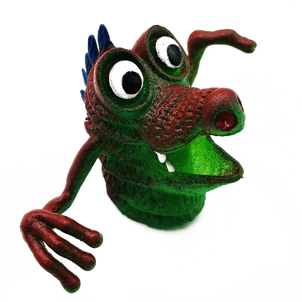 Marionetas de dedo de animales de silicona para niños, 5 uds., narración de cuentos para niños, regalo para juego de imitación, personajes de simulación, marionetas de mano