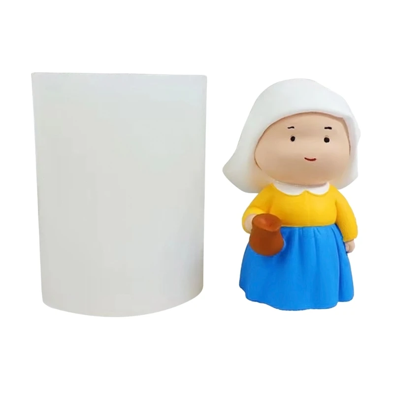 Silicone Candle Moulds Cartoon Character Shaped Clay Moulds Crafts Moulds Non-stick Silicone Material for Hand-making