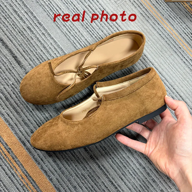 Modische Schmetterlingsknoten-Damenschuhe, flache Schuhe für Damen, lässige, weiche Schuhe mit runder Zehenpartie, Slip-On-Schuhe für Damen. – Detail 9