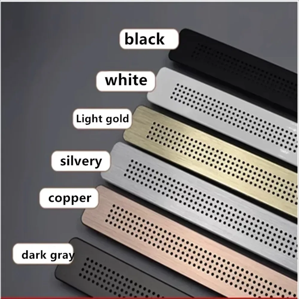 1pcs Aluminum Alloy Breathable Mesh Rectangular Flat Ventilation Hood, Wardrobe, Shoe Cabinet, Decorative Ventilation Grille