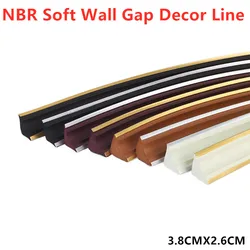 Decorazione della casa morbido materiale NBR Wall Gap Decor Line battiscopa linea di stampaggio a soffitto piastrelle Gap Decor Strip Wall Trim Line