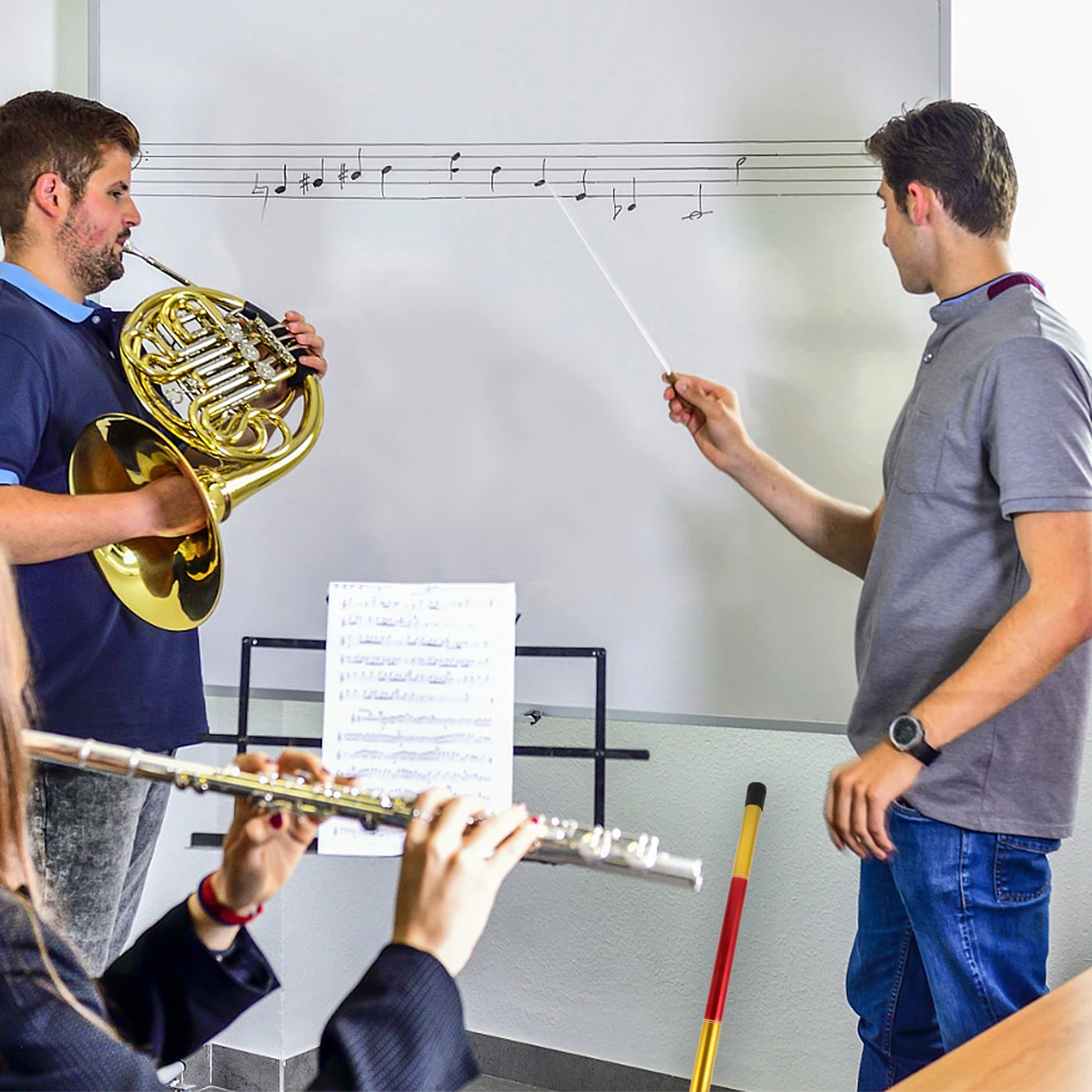 

Storage Tube for Music Conducting Sticks Organizer Cylinder Bamboo for Orchestra Choir School Rehearsal Concert Travel Use