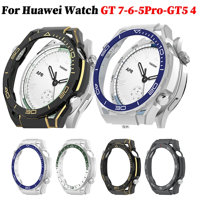 Case For Huawei Watch GT 7 6 5Pro 46mm Smartwatch Accessories Scale Hard PC Cover Bumper Shell For Huawei Watch GT5 4 Protective