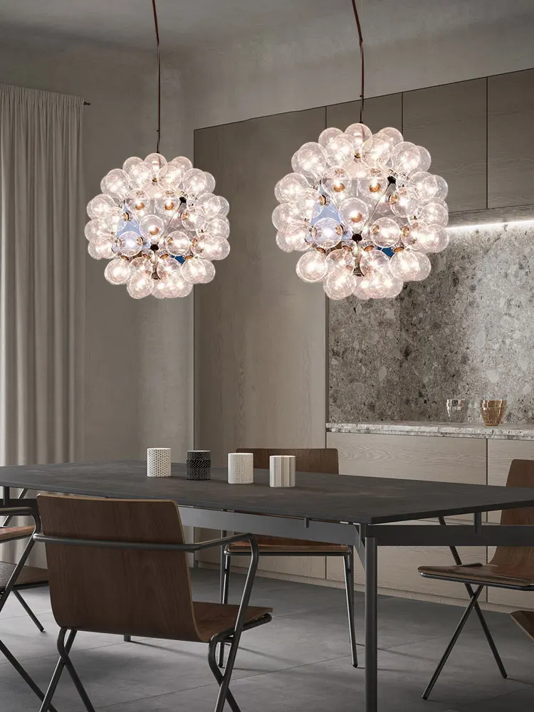 

2024 New Trend Glass Bubble Dandelion Chandelier Lighting Hanging Lamps Suspension Luminaire Lampen For Dinning Living Room