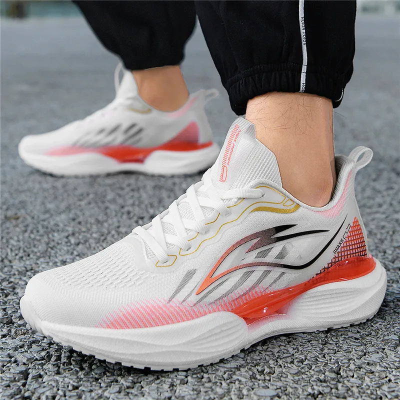 Men's Running Shoes Non-Slip Luxury shoes Couple Off-road Sneakers Mesh Cushioning Breathable Trainer Shoes Outdoor Race Fashion