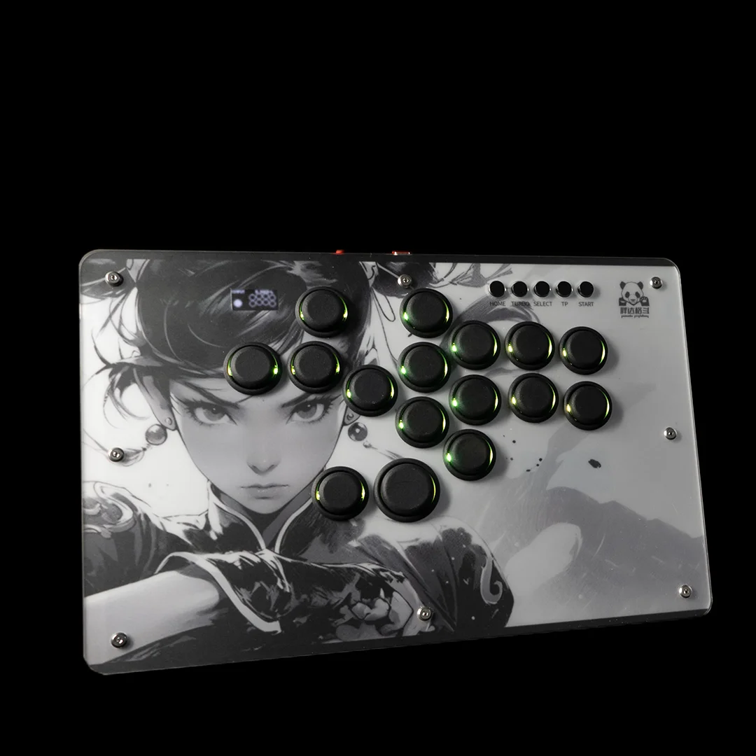 TIKITAKA　Panda Hitbox Deluxe16-Custom Panda Hitbox Deluxe Custom Panel Fighting Game Joystick Controller