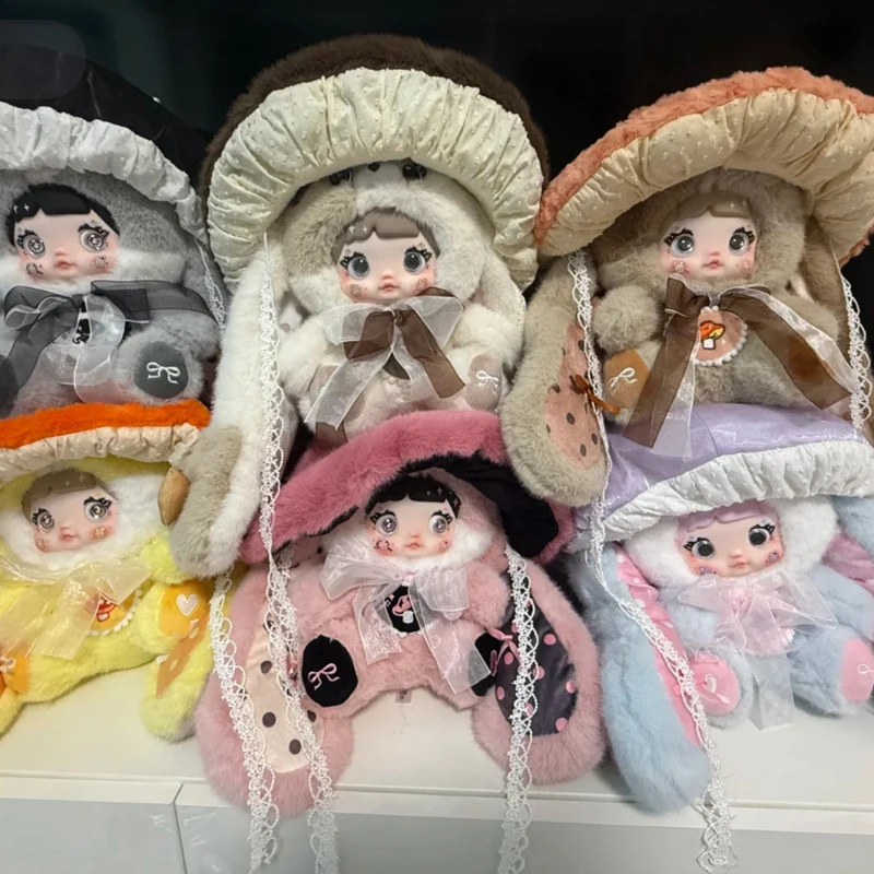 

Nommi 400% V2 Mushroom Hat Mystery Blind Box Collectible Plush Doll Cute Desk Decor Gift for Girls Collectors Christmas Birthday