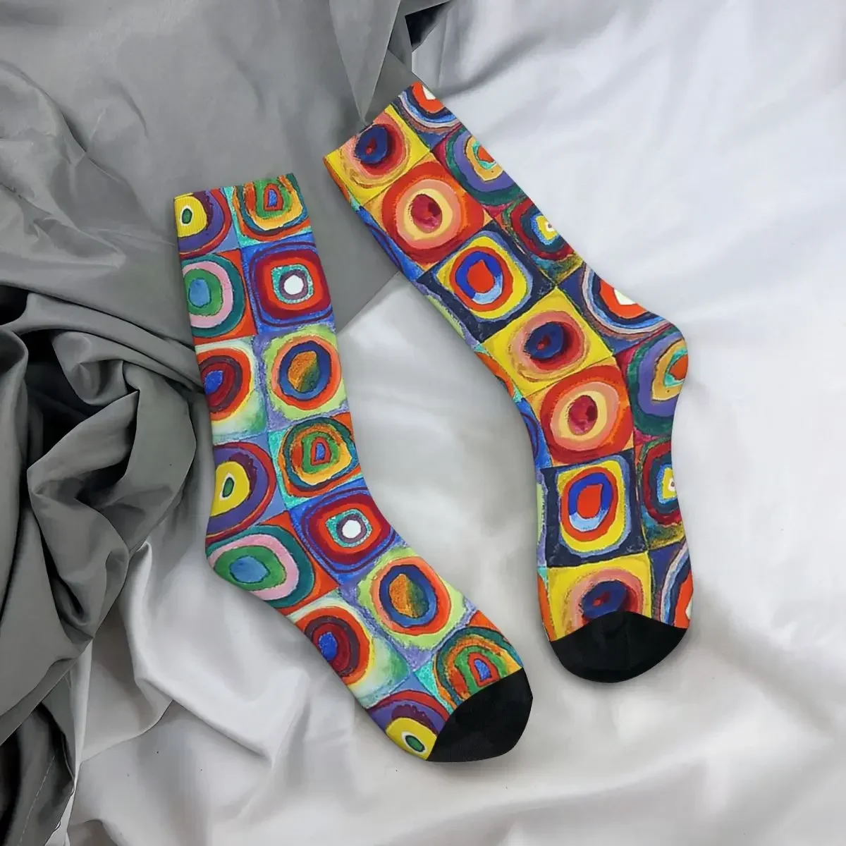 Wassily Kandinsky-Chaussettes d'étude de documents Harajuku, bas super doux, chaussettes longues toutes saisons, accessoires pour cadeaux unisexes