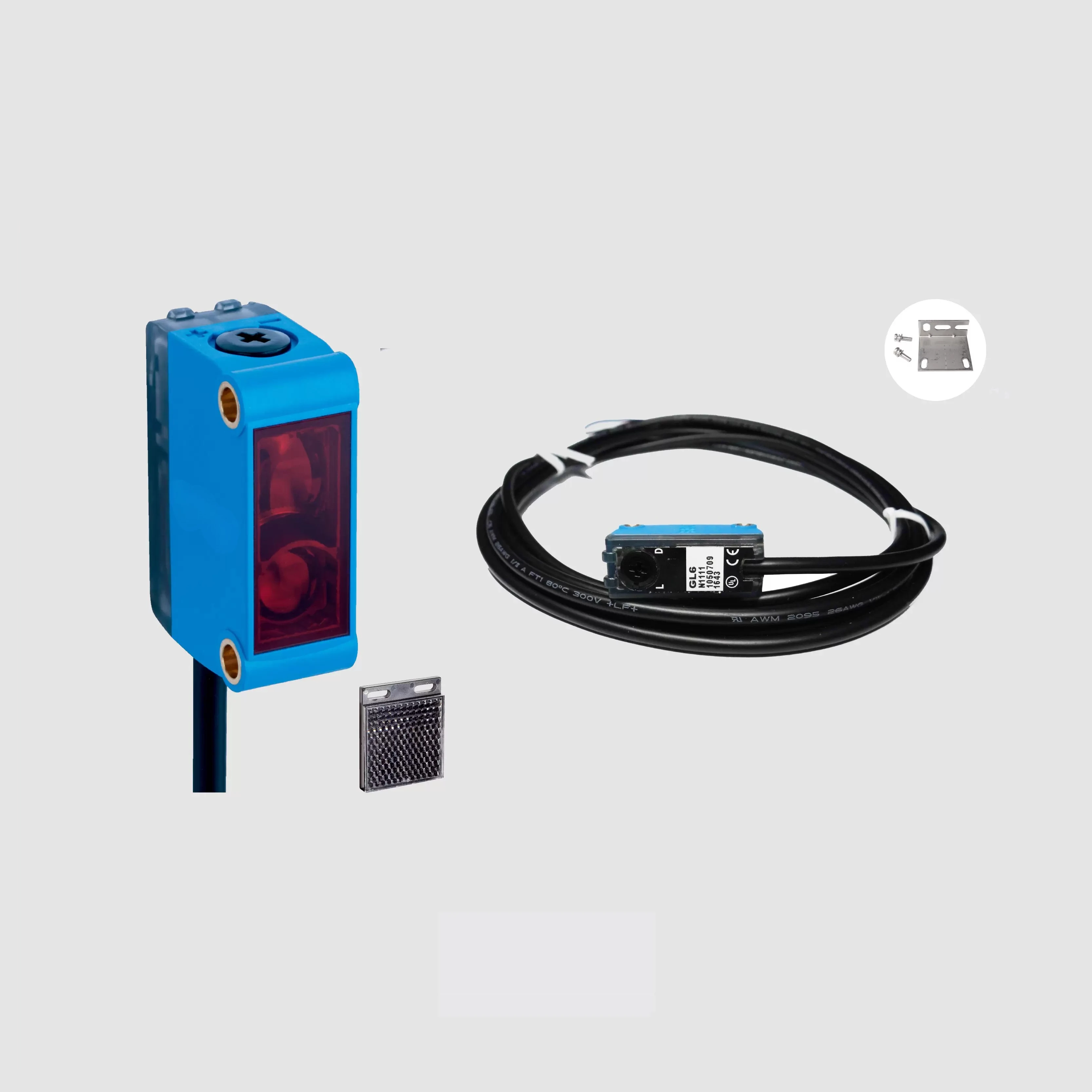For sick photoelectric switch gl6-n1112 mirror reflection gl6-n1111+ bracket npn