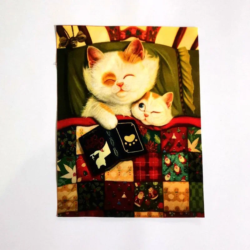 Cute Cat Patchwork Dog Hand Dyed Fabric DIY Handmade Pure Cotton Fabric Sheet Head Accessories Cartoon Kindergarten Decoration