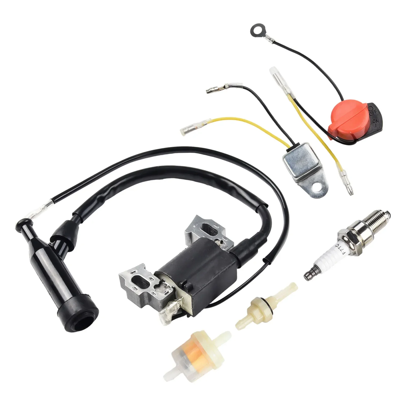 

Magneto For Honda GX200 GX110 GX140 5.5HP 6.5HP Parts Spark Plug Ignition Coil Kit Switch Replace 30500-ZE1-053