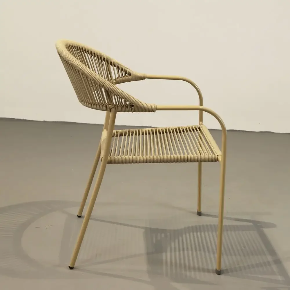 

Для нового дизайна садовой мебели с высокой спинкой, стул из полиэтиленового ротанга, стулья для столовой на продажу