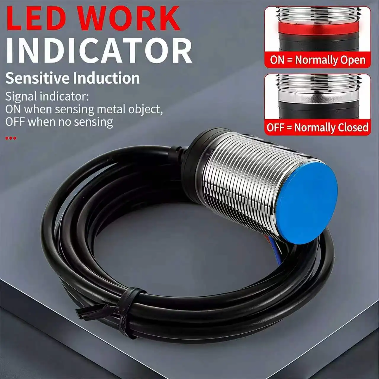 M30 Inductive Proximity Sensor Non-flush Type 15mm Detecting Distance DC 3 Wire NPN PNP NO NC Proximity Switch