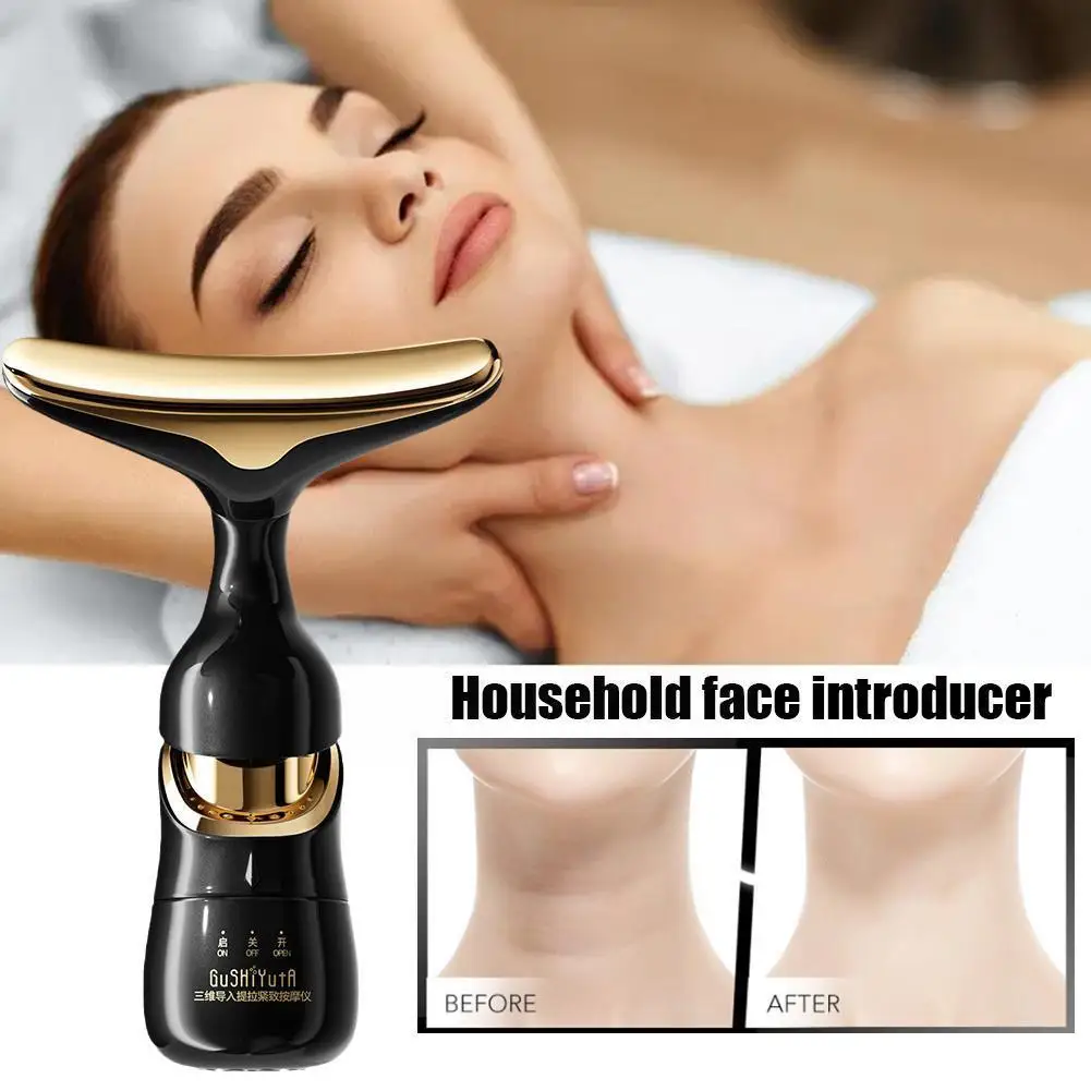 FOMIS 3 In 1 Face Neck Eye Massager Introducer Rejuvenation Anti Skin Microcurrent Tool Aging Anti-Aging Beauty device