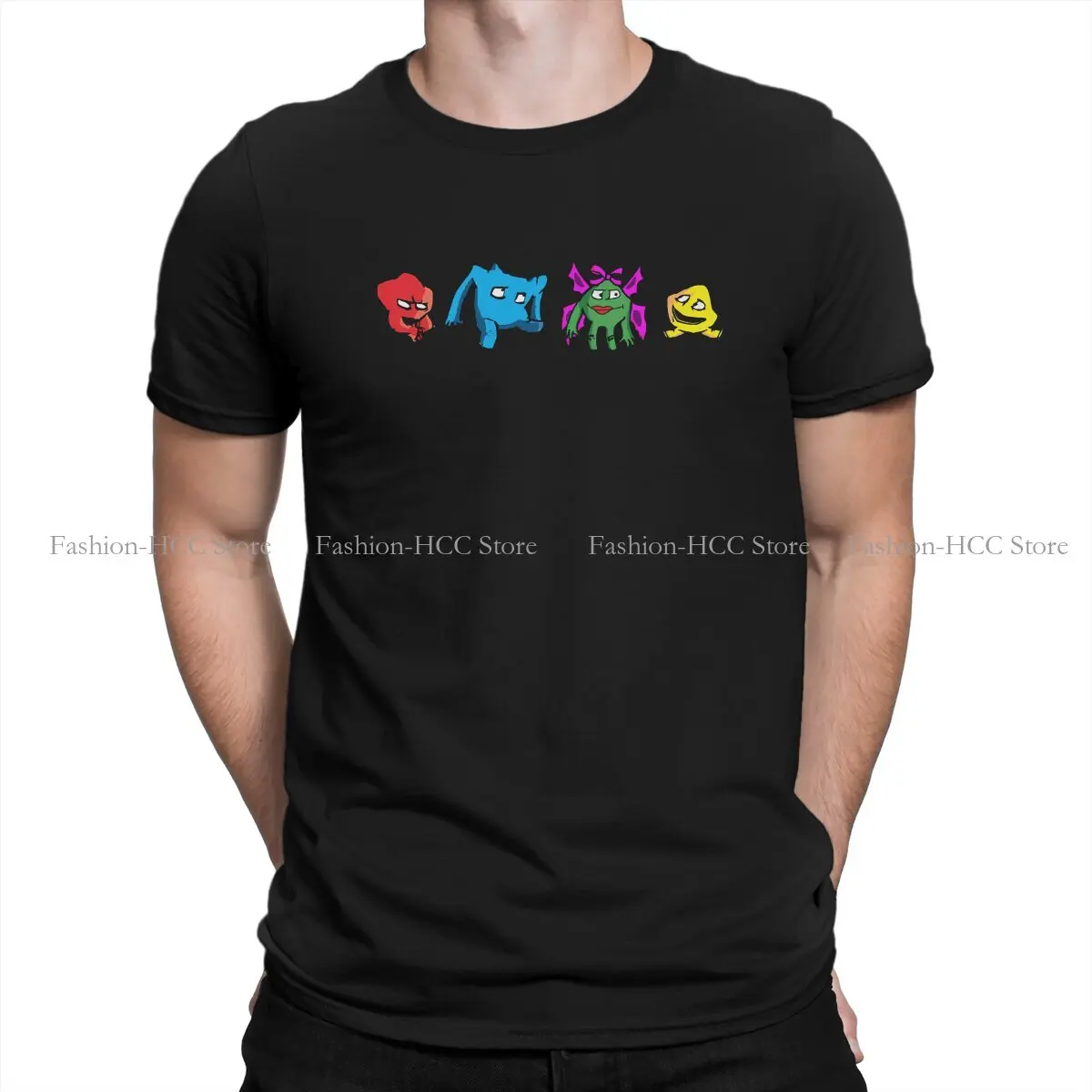 Cartoons Fashion Polyester TShirts Space Invaders Male Graphic Streetwear T Shirt Round Neck