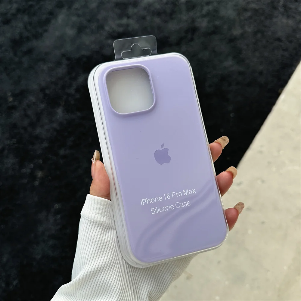 Flüssigsilikon-Logo-Handyhülle für iPhone 17 16 Pro Max, für Apple 16 13 12 15 17 Pro Max 14 17Pro 11, weiche Schutzhülle mit Box