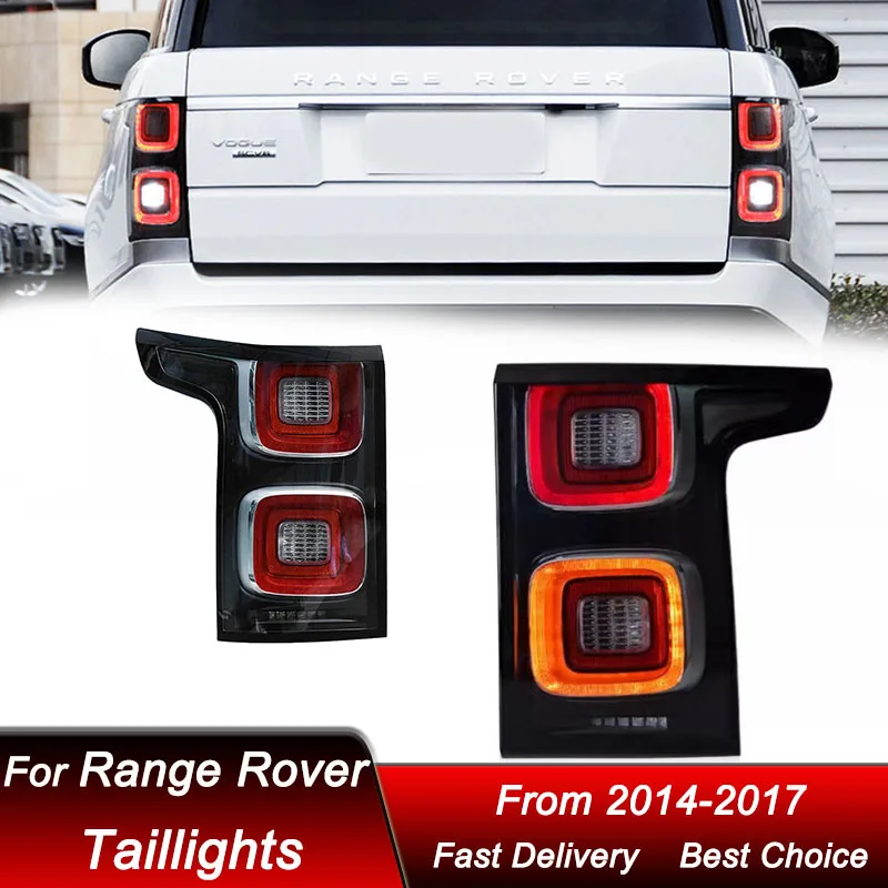 

Поп-стайлинг автомобиля, задние фонари для Land Rover Range Rover 2014-2017, новый стиль, полностью светодиодный динамический указатель поворота, задний фонарь в сборе