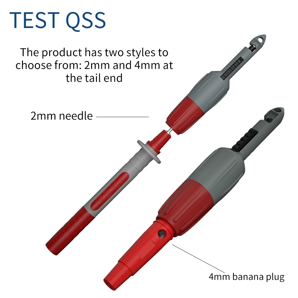 Imagem -05 - Qss Isolamento Wire Piercing Probe Clipes para Multímetro Tensão Voltímetro Teste de Termômetro Q30039 Pcs